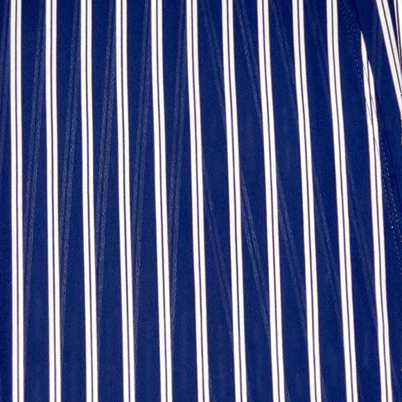 Lularoe Joy Vest SM Navy White Vertical Stripe Summer Nautical Longline Duster - Picture 3 of 8